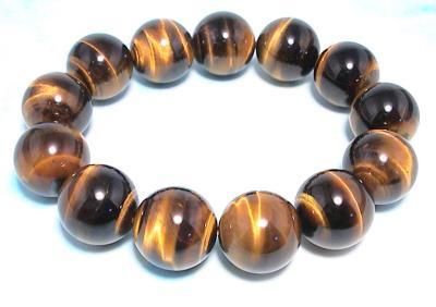 最強金運!大玉最上級(AAA)金運 タイガーアイ(トラ目)ブレスレット(14mm~20mm)