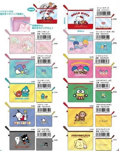 【在庫あり★即納可能】サンリオキャラクターズ(なつかしシリーズ) クリアフラットポーチ(M) 各種 ケイカンパニー【キャラクターグッズ★雑貨】