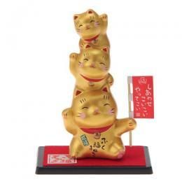 ふく福招き猫 小｜右手・左手・陶器｜伊賀屋