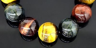 【あなたの願いが3つまで叶う】最上級(AAA)三色タイガーアイ(トラ目)ブレスレット 18mm