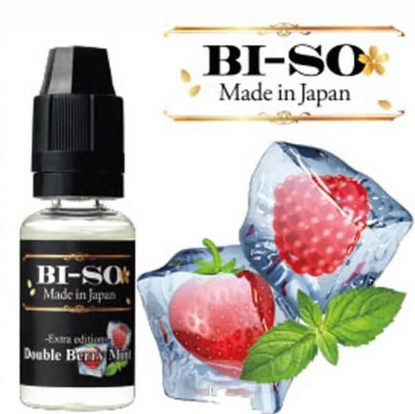 赤字上等★激安セール【在庫ラスト2個★即納可能】BI-SO 国産 電子タバコ用リキッド ダブル ベリー ミント 15ml★ニコチン濃度0%★VAPE・ベイプ ビソ 日本生産【新品・未開封】