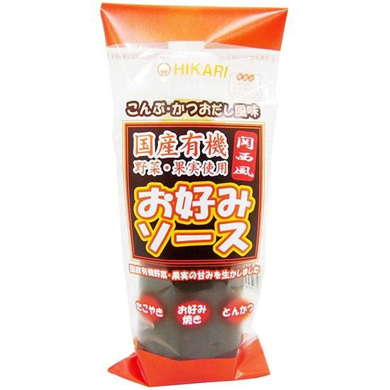 【お取り寄せ★納期 最長 約2週間】ヒカリ 関西風 お好みソース(国産有機野菜・果実使用) 300g