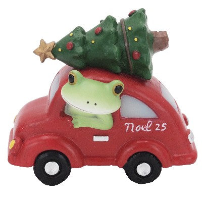 【在庫あり★即納可能】コポー クリスマスツリー車とカエル Copeau★風水★金運【新品】【蛙/カエル/かえる】【置物】【キャラクターグッズ★雑貨】626236
