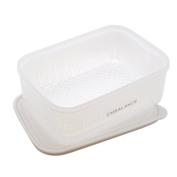 【お取り寄せ★納期 最長 約2週間】エンバランス レクタングルコンテナ ホワイト 2100ml(角型)