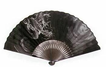 【お取り寄せ★納期 最長 約2週間】メンズシルク綿扇子 親骨塗勢龍★夏の必須アイテム!爽やかな風を運んでくれる!