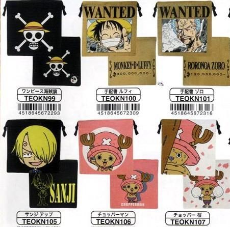市場最安に挑戦【ONE PIECE】ワンピース ミニ巾着 各種 サンジ/エース/チョッパー&サニー号 他