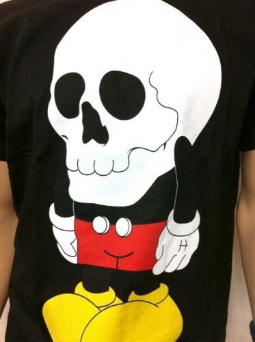 【市場最安】ビッグスカルマウス Tシャツ★ROCKな雰囲気でベリーキュートなパロディーTシャツ