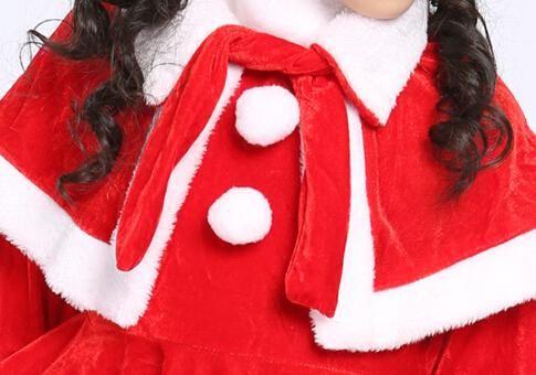 キッズ サンタクロース コスチューム 子供用サイズ★帽子+上着の2点セット★ボーイズ&ガールズ クリスマス衣装★コスプレ【新品★未使用品】