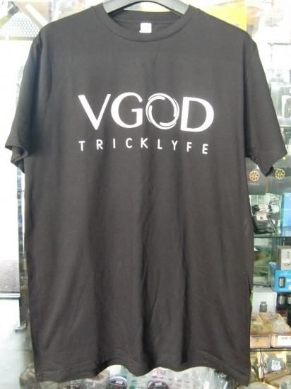 赤字上等★激安セール【在庫あり★即納可能】VGOD T-SHIRT ブラック★電子タバコ VAPE ベイプ ブイ ゴッド ティーシャツ【新品・未開封】