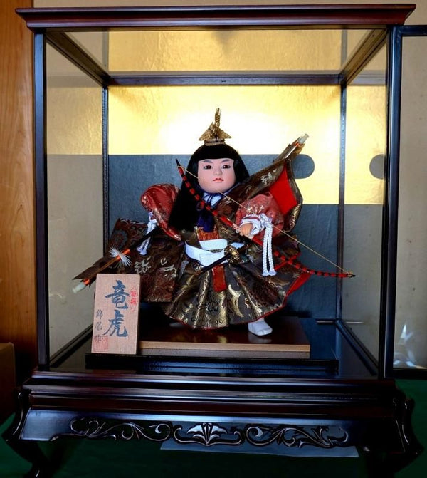 【在庫ラスト1個★即納可能】錦凰作 8号 弓 竜虎 透剛ケース★端午の節句人形 五月人形【新品】