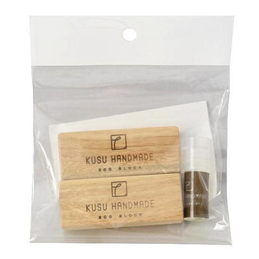 【お取り寄せ★納期 最長 約2週間】KUSU エコブロック 2個＋カンフルオイル 2mlお試しセット
