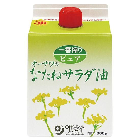【お取り寄せ★納期 最長 約2週間】オーサワのなたねサラダ油 （紙パック） 600g