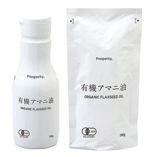 【お取り寄せ★納期 最長 約2週間】オーサワ 有機アマニ油（二重構造ボトル）190g