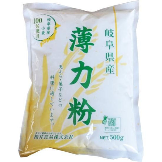 【お取り寄せ★納期 最長 約2週間】ムソー 桜井 岐阜県産　薄力粉 500g