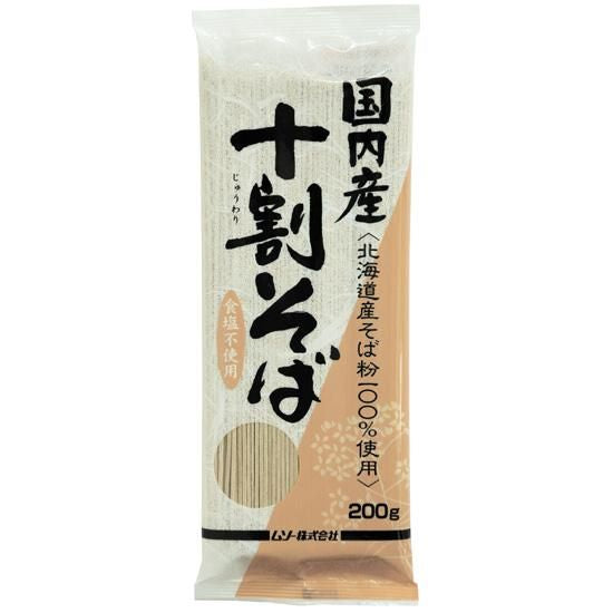 【お取り寄せ★納期 最長 約2週間】ムソー　国内産十割そば 200g