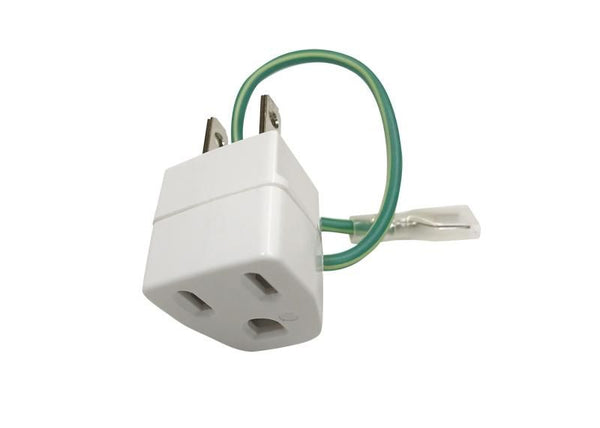 【在庫あり★即納可能】電源アダプター★アース端子を変換 蓋付型→三口型