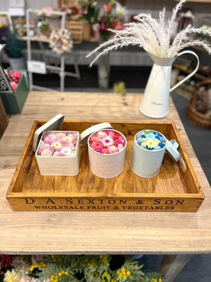 【お取り寄せ★納期 最長 約1ヶ月】カフェdeパリ プリザーブドフラワー★菊 キク ギフト プレゼント 母の日 キャニスター缶