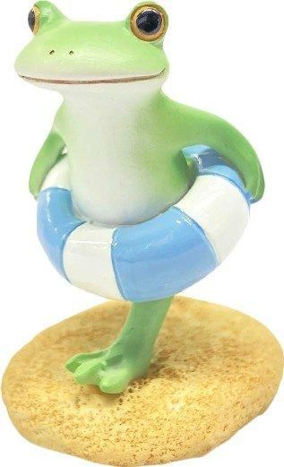【在庫あり★即納可能】コポー うきわで大はしゃぎ！ Copeau★風水★金運【新品】【蛙/カエル/かえる】【置物】【キャラクターグッズ★雑貨】74264