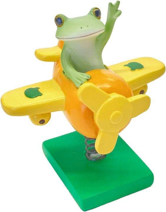 【在庫あり★即納可能】コポー ゆらゆら遊具 デパート屋上の飛行機 Copeau★風水★金運【新品】【蛙/カエル/かえる】【置物】【キャラクターグッズ★雑貨】74326