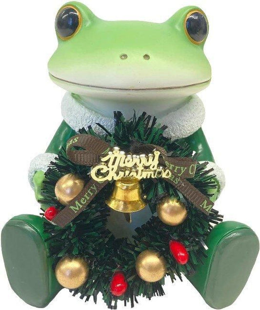 【在庫あり★即納可能】コポー クリスマスリースとカエル Copeau★風水★金運【新品】【蛙/カエル/かえる】【置物】【キャラクターグッズ★雑貨】74303