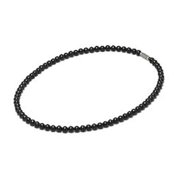 【お取り寄せ★納期 最長 約2週間】セラシリカネックレス 6mm玉 45cm/55cm★北海道 上ノ国町産 原石 シリカブラック 健康 肩/腰/膝など気になる方に★パワーストーン★上ノ国町観光振興公社