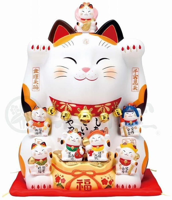 【お取り寄せ★納期 最長 約2週間】錦彩七福神 招き猫(12号)★やきものの街、瀬戸市発祥のブランド！薬師窯！