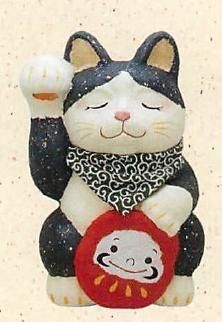 【お取り寄せ★納期 最長 約2週間】ちぎり和紙 幸せ招き猫(大)★日本製