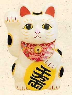 【お取り寄せ★納期 最長 約2週間】ちぎり和紙 招き猫(大)★日本製