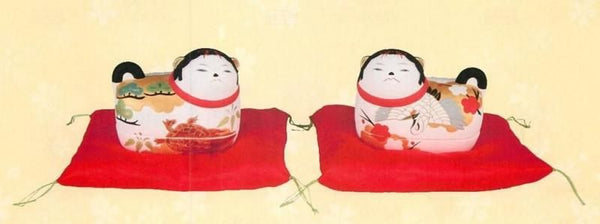 【お取り寄せ★納期 最長 約2週間】 犬筥 (小)★子宝・安産祈願！日本製！丁寧に手描きされたイヌの表情や模様に注目です