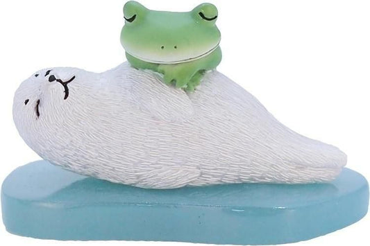 【在庫あり★即納可能】コポー アザラシと昼寝カエル Copeau★風水★金運【新品】【蛙/カエル/かえる】【置物】【キャラクターグッズ★雑貨】62