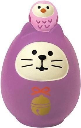 【在庫あり★即納可能】DECOLE デコレ concombre コンコンブル 開運カラー猫だるま 紫★