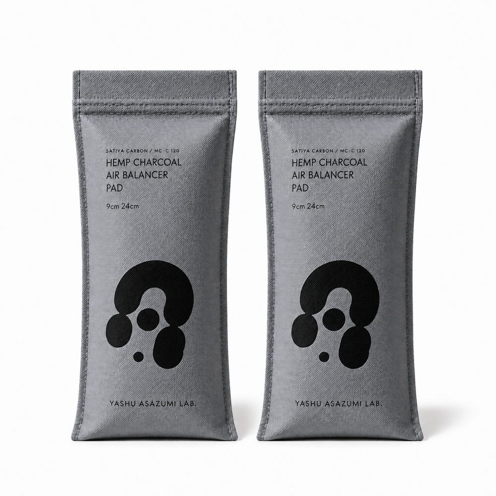 野州麻炭Lab HEMP CHARCOAL AIR BALANCER PAD S 靴・バッグ用 麻炭調湿消臭剤