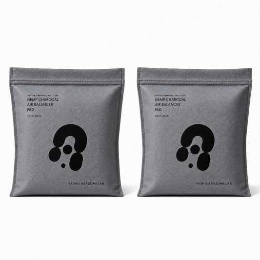 野州麻炭Lab HEMP CHARCOAL AIR BALANCER PAD M クローゼット・収納用 麻炭調湿消臭剤