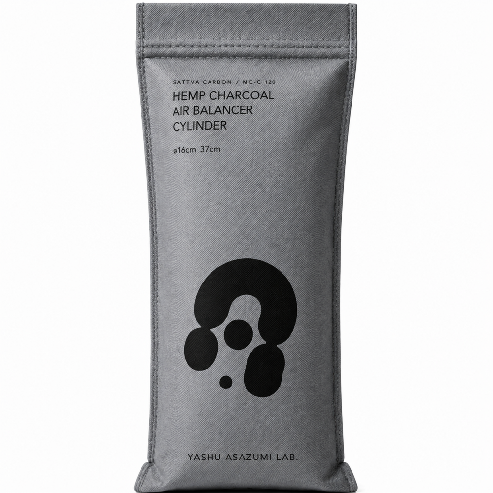 野州麻炭Lab HEMP CHARCOAL AIR BALANCER CYLINDER 玄関・トイレ用 麻炭調湿消臭剤