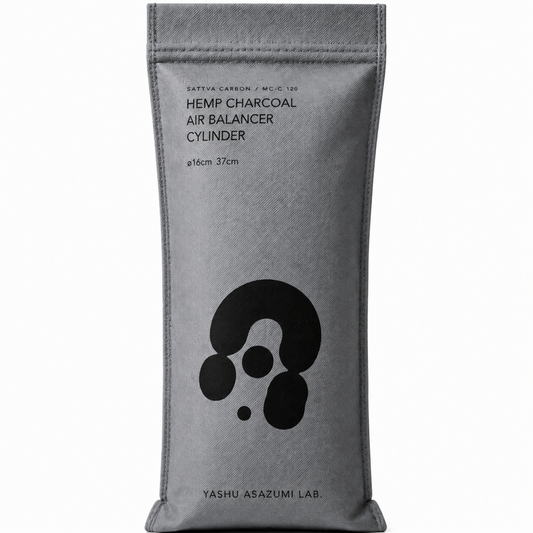 野州麻炭Lab HEMP CHARCOAL AIR BALANCER CYLINDER 玄関・トイレ用 麻炭調湿消臭剤