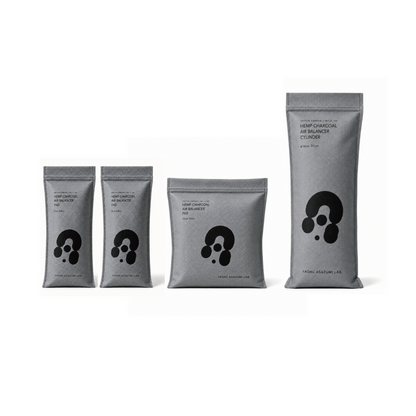 野州麻炭Lab HEMP CHARCOAL AIR BALANCER トライアルセット 麻炭調湿消臭剤3サイズ