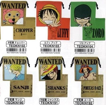 市場最安に挑戦【ONE PIECE】ワンピース 巾着 手配書サンジ 他