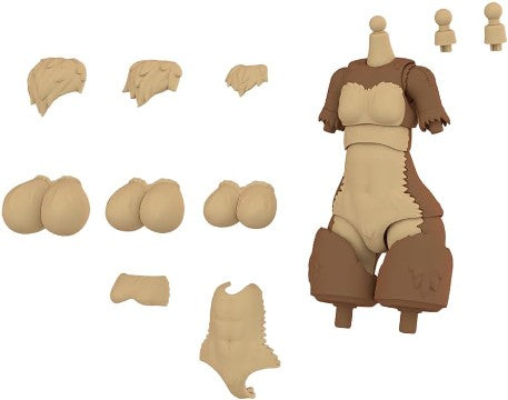 【5月発売予約】アオシマ けもプラ ボディパーツセット 01 [ニホンオオカミカラー] (プラモデル)