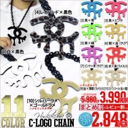 b系 ヒップホップ ストリート系 ファッション メンズ レディース ネックレス★ACE FLAG/エースフラッグ★C LOGO ACRYLIC NECKLACE★男女兼用
