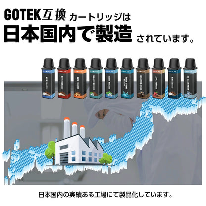 【吸いごたえ成分配合】互換LAB GOTEK 互換 リキッド充填済み 使い捨てカートリッジ 2本セット★リモネート配合